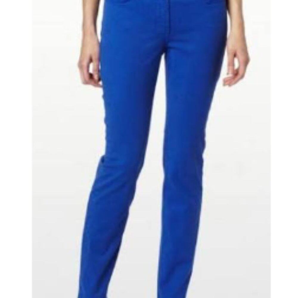 NYDJ Lift Tuck Technology Blue Skinny Leg Ankle Jeans Size 10